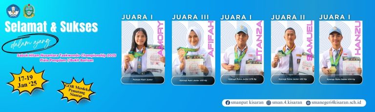 Juara Kegiatan Sabuk Hitam Nusantara Taekwondo Championship 2025 Piala Pangdam I/Bukit Barisan